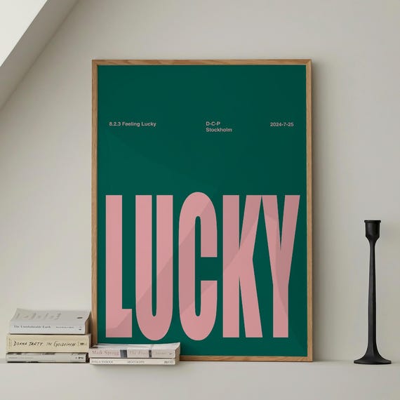 Retro Typography Poster Modern Wall Art Print Green Trendy Inspirational Quote Affirmation