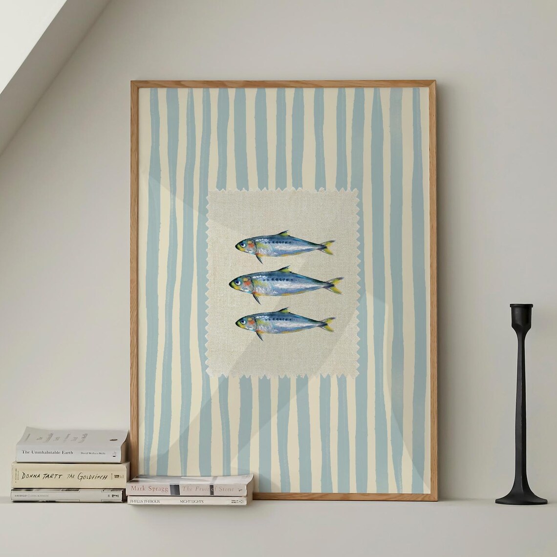 Vintage Sardines Fish Retro Modern Kitchen Art Print