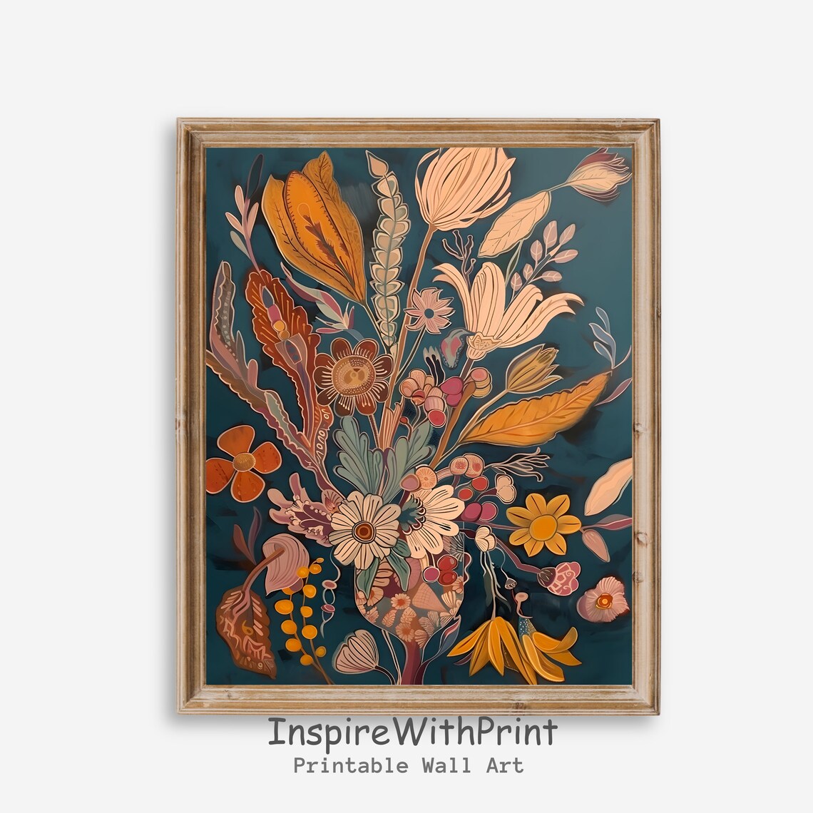 Abstract Flower Botanical Wall Art Print