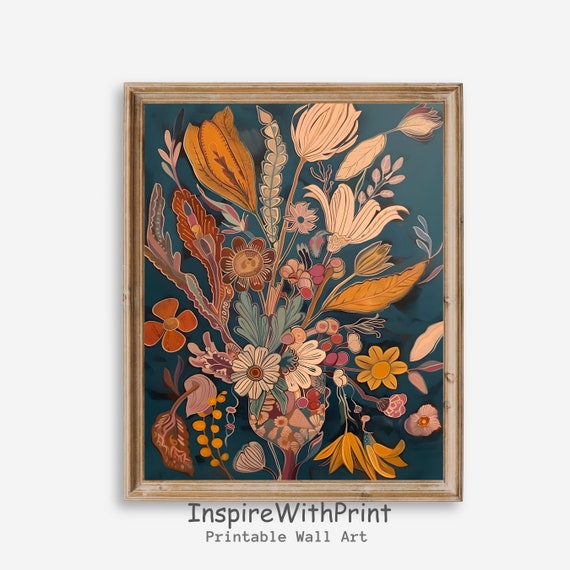 Abstract Flower Botanical Wall Art Print