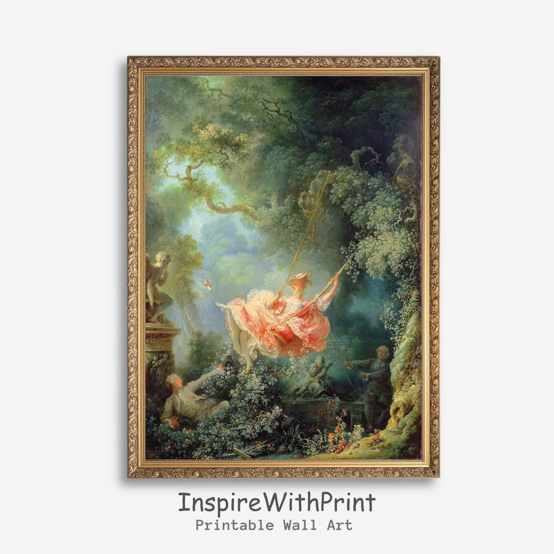 Jean-Honore Fragonard The Swing Rococo Romantic Classic Art Print