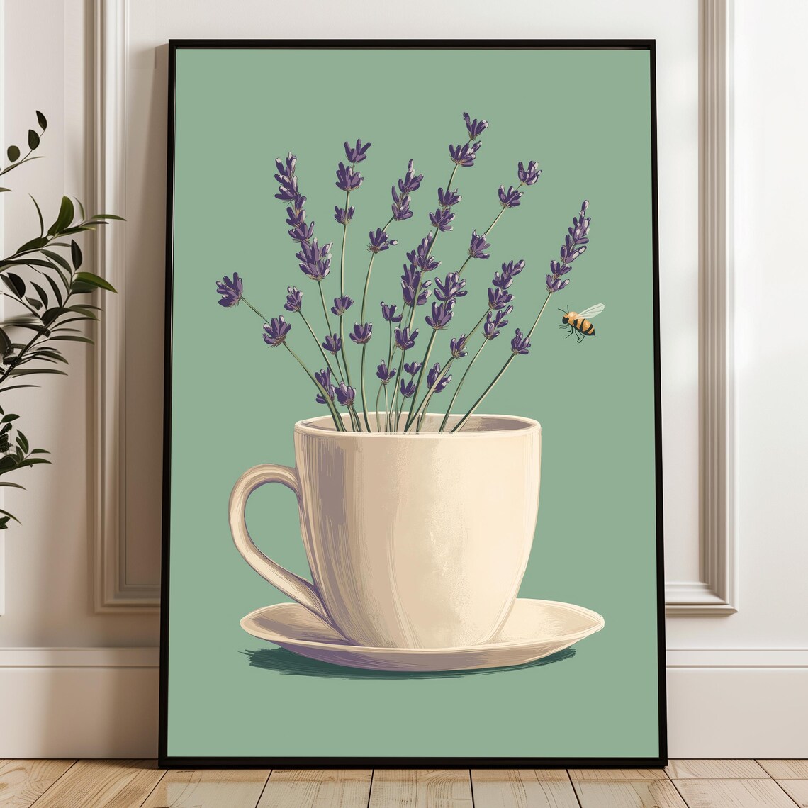Lavender Poster, Vintage Botanical Kitchen Decor