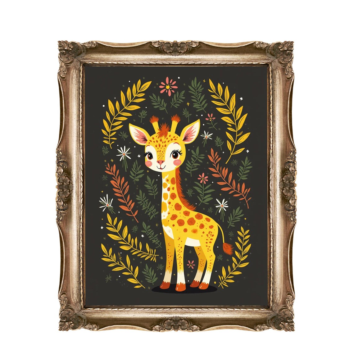 Giraffe Wall Art For Kids Or Nurseries Baby Room Decor Animal Print Instant Nursery