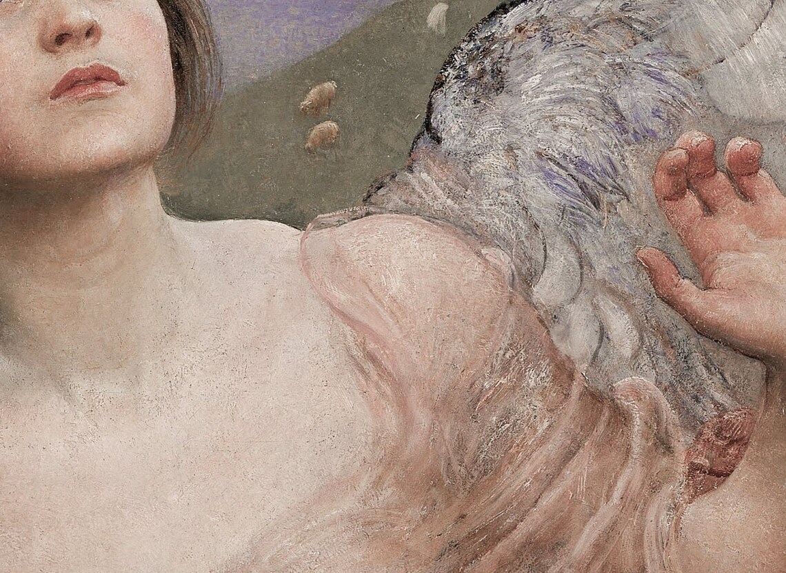 Vintage Blush Angel Painting, Wall Art Print - Image 2