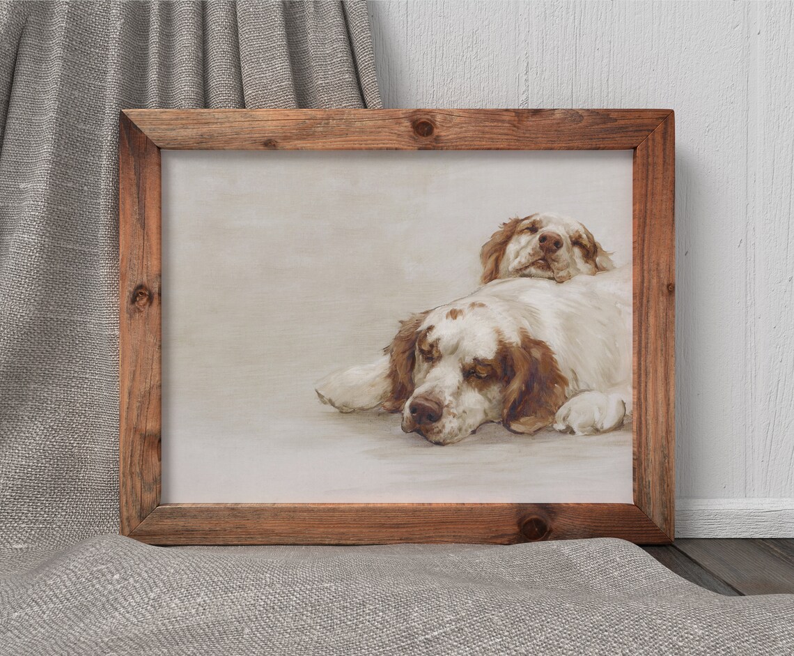 Sweet Slumber Vintage Sleeping Dogs Art Print - Image 4