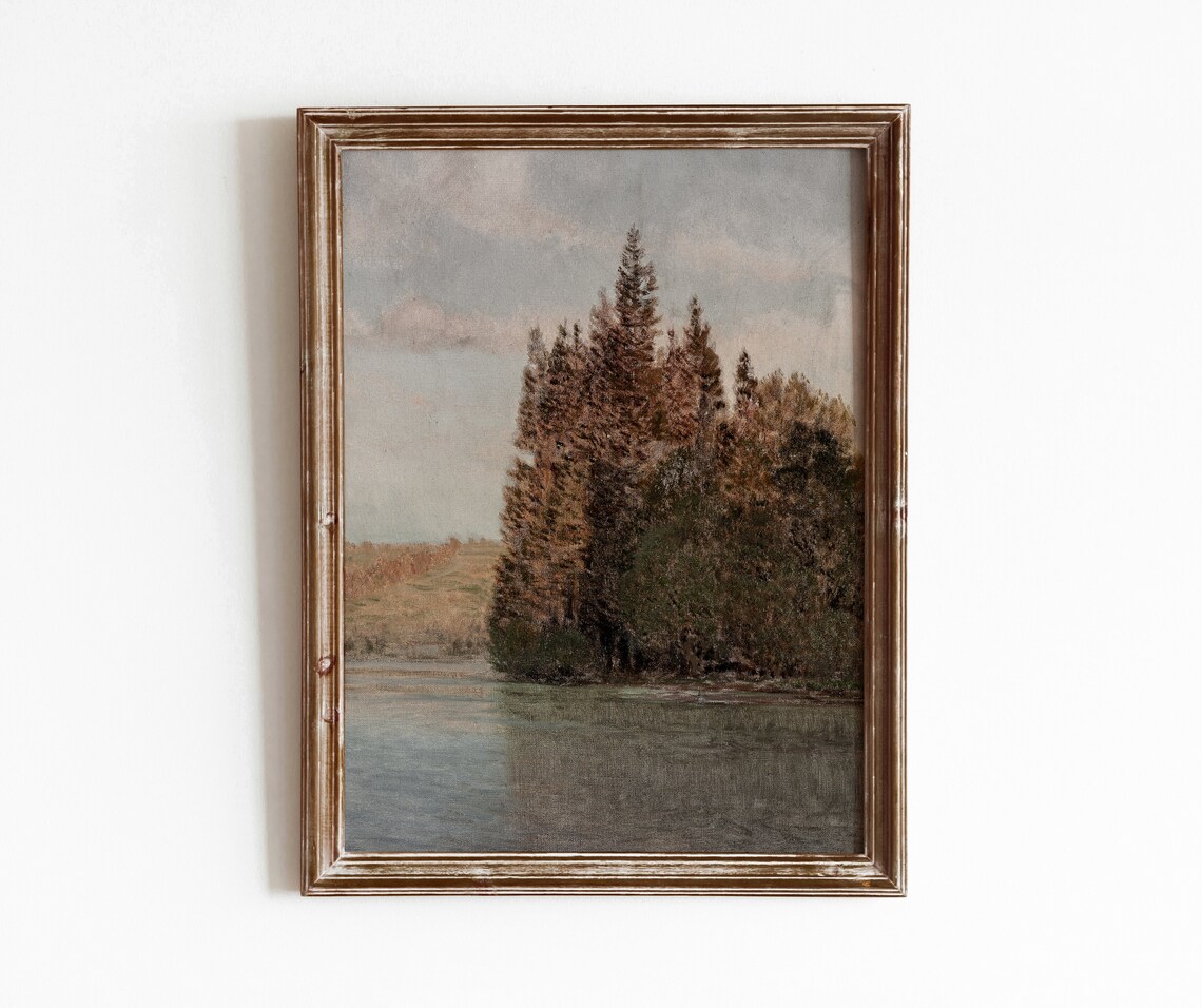 Autumn Trees Vintage Fall Foliage Art Print