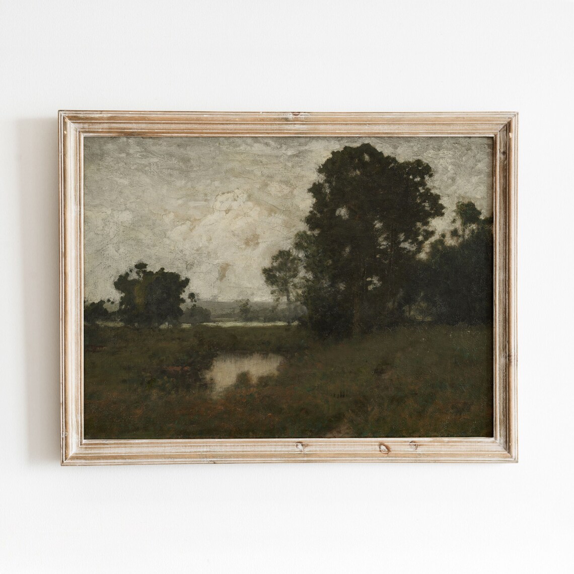 Deep Meadow Vintage Moody Landscape Art Print