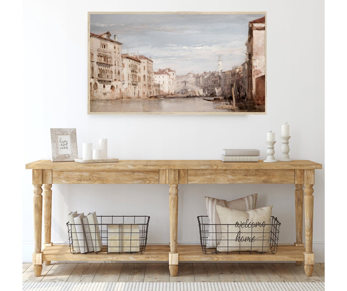 Vintage Venice Grand Canal Painting, Travel Poster - Image 3