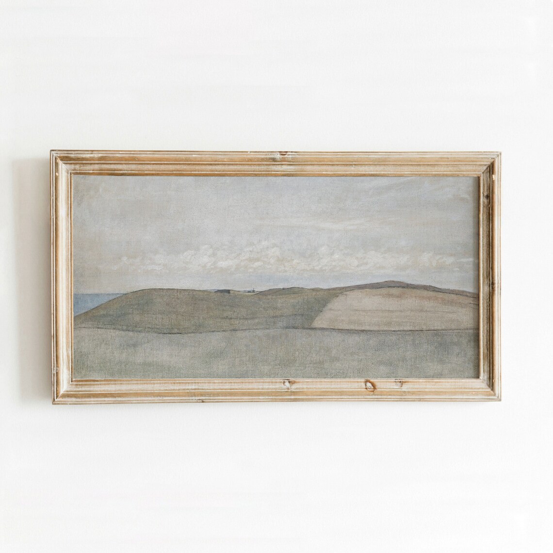 Simple Coast Vintage Neutral Waterscape Painting