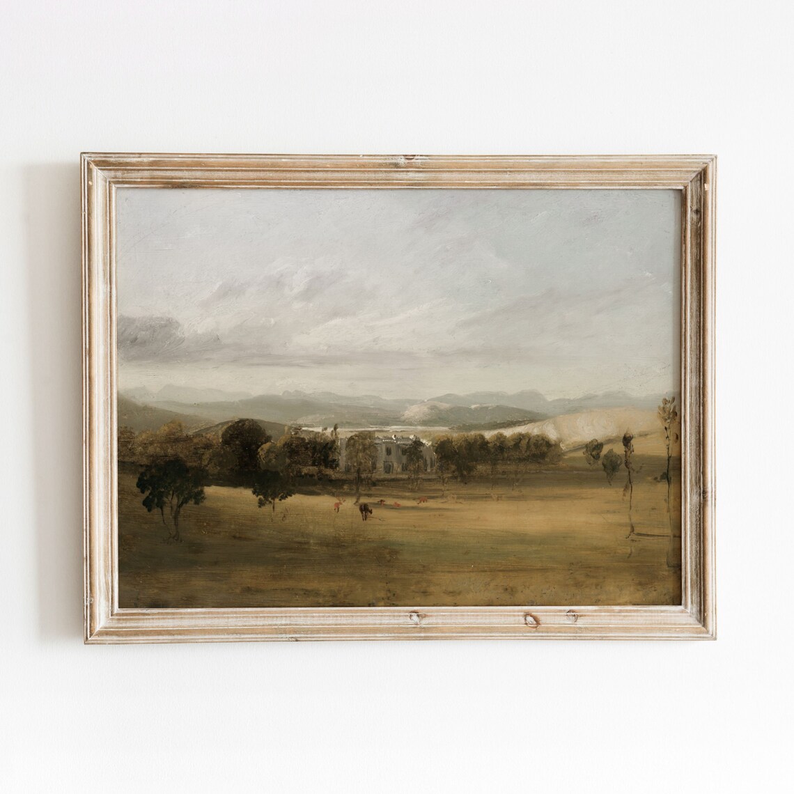 Leighton Hall Vintage English Countryside Art Print