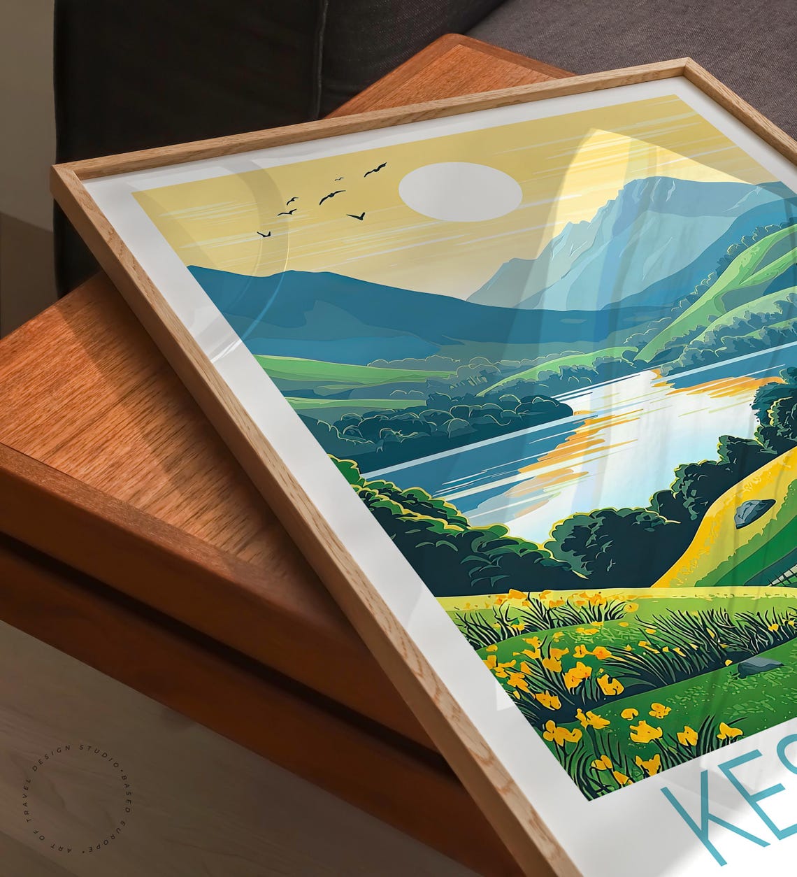 Keswick Lake District England Mountains Sunset Lake Path Poster - Image 3