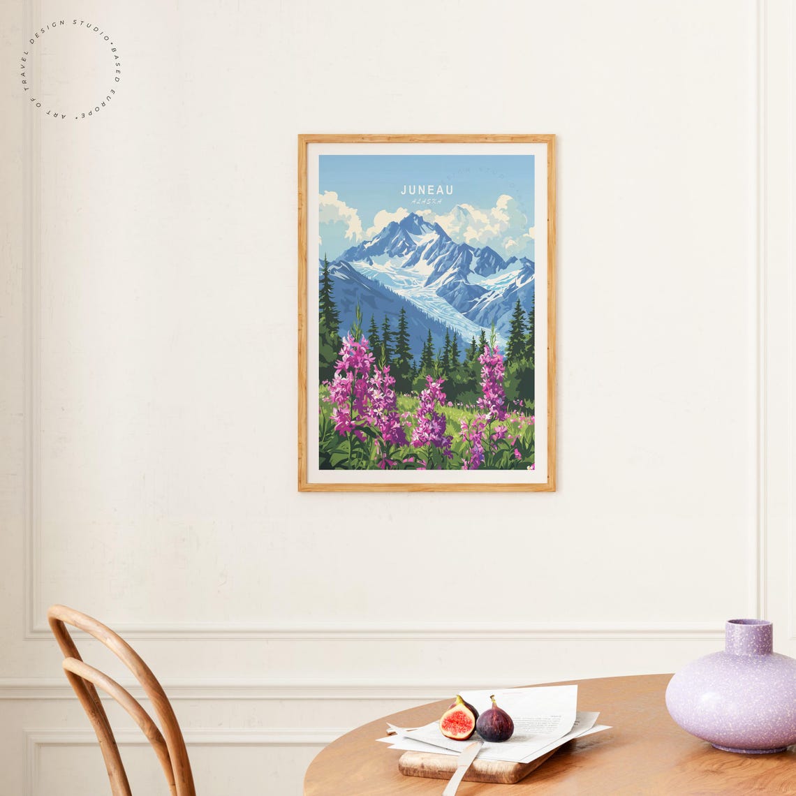 Juneau Alaska Glacier Peak Wildflowers Pine Forest Mountain Poster - Image 4
