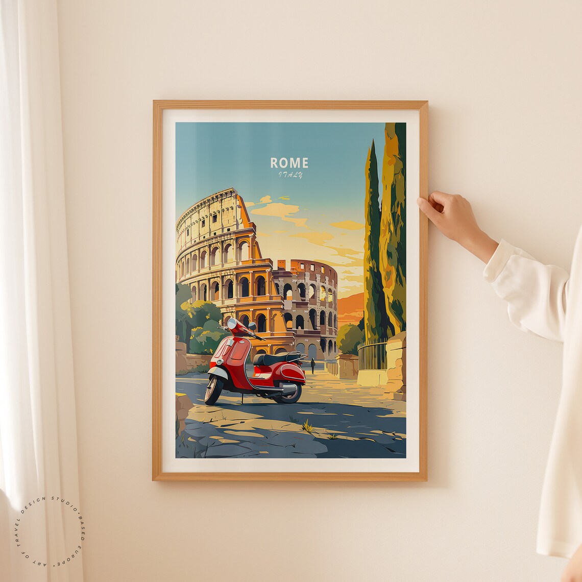 Rome Italy Travel Poster, Colosseum Travel Poster - Image 2