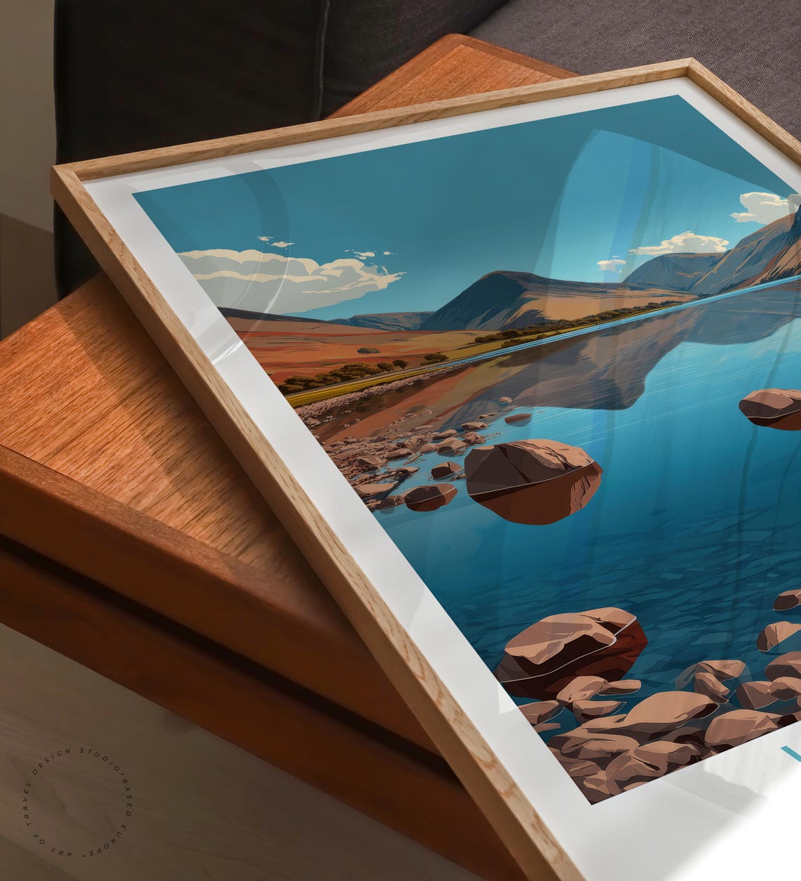 Wasdale England Wastwater Rocky Shore Fell Reflections Travel Poster - Image 6