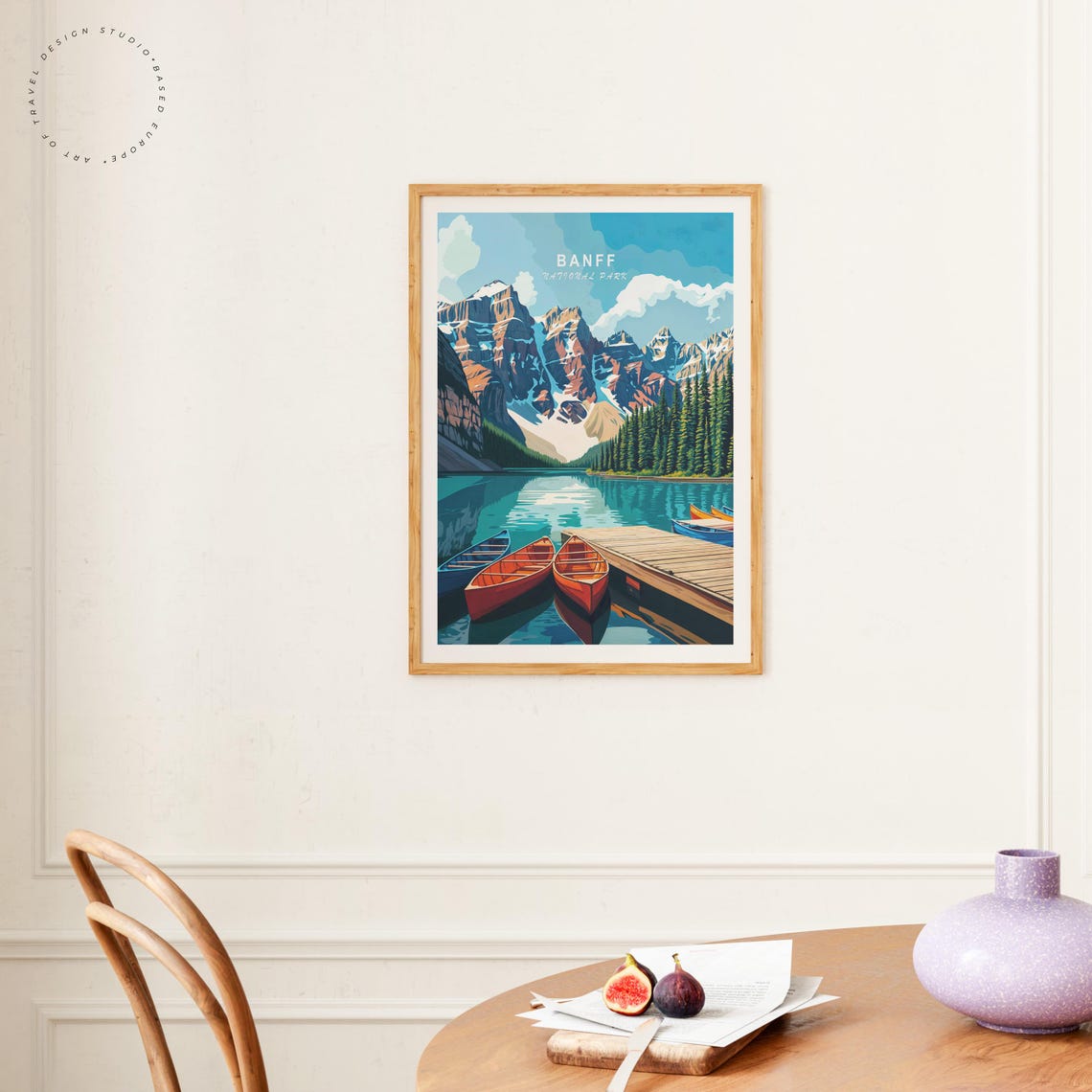Banff Travel Poster, Minimalist National Park Art Print - Image 4