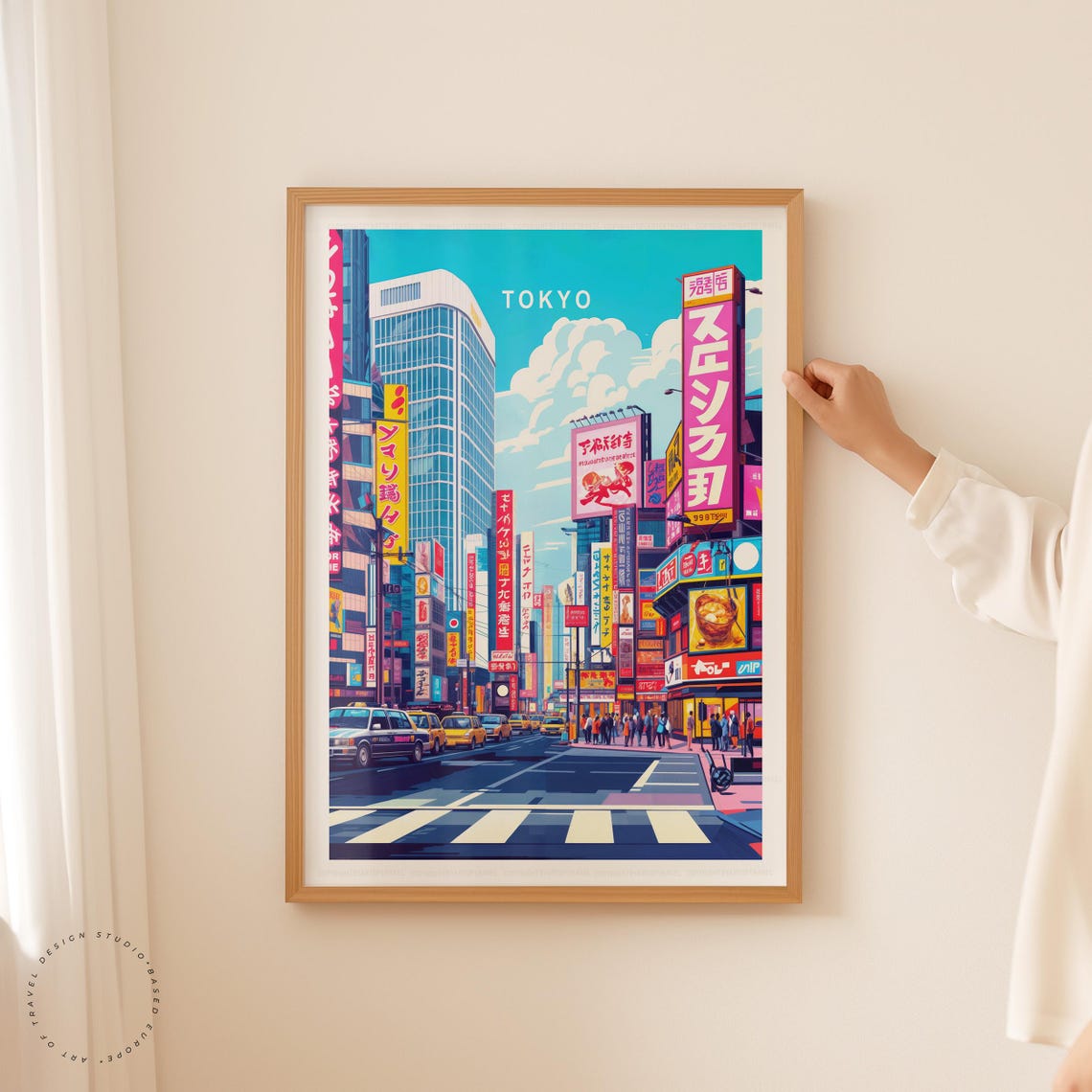 Tokyo Travel Poster, Minimalist Cityscape Art Print - Image 5
