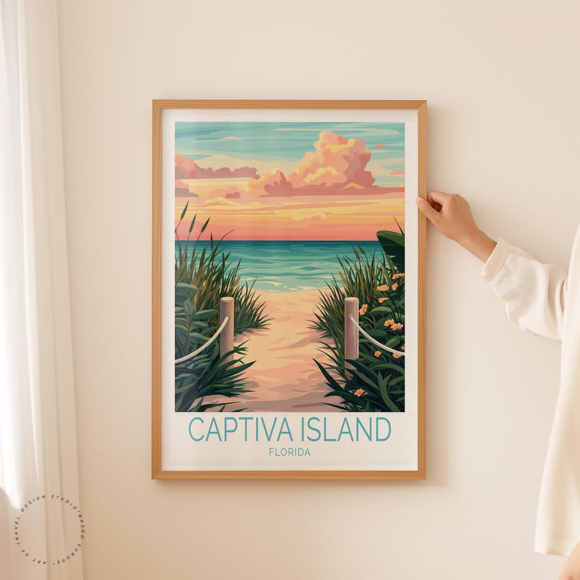 Captiva Island Florida Beach Path Sunset Dunes Ocean Travel Poster - Image 5