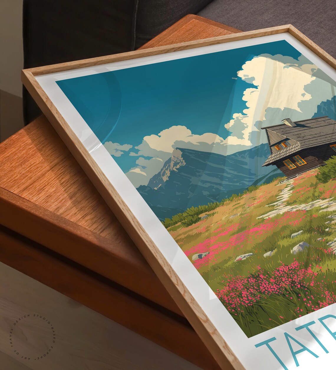 Tatra Mountains Europe Wildflower Meadow Cabin Vintage Travel Poster - Image 6