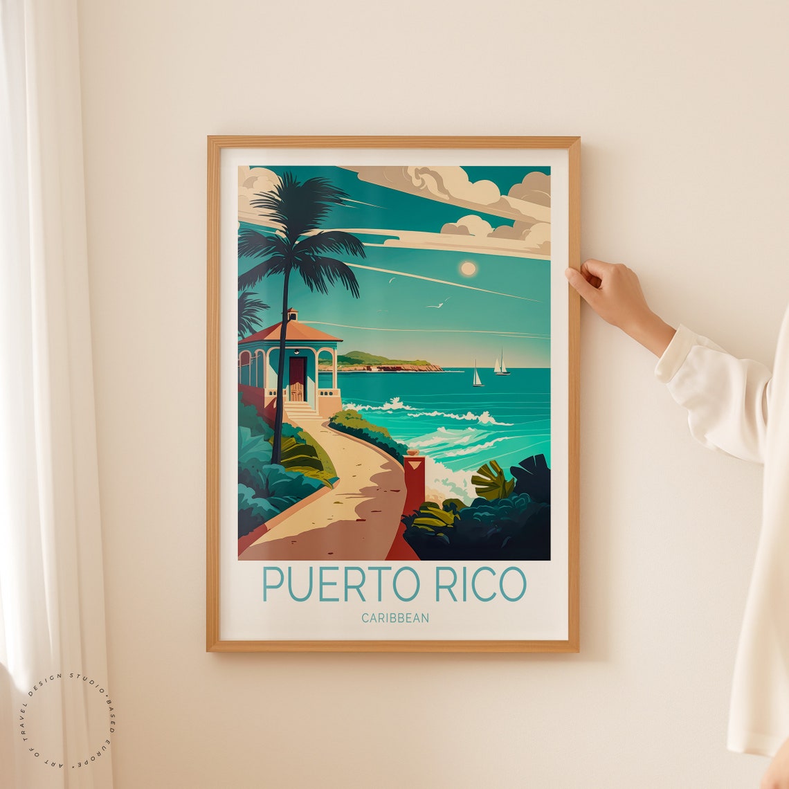 Puerto Rico Travel Poster Caribbean Wall Art Puerto Rico Print Home Decor Personalised Travel Poster Birthday Gifts - Image 2