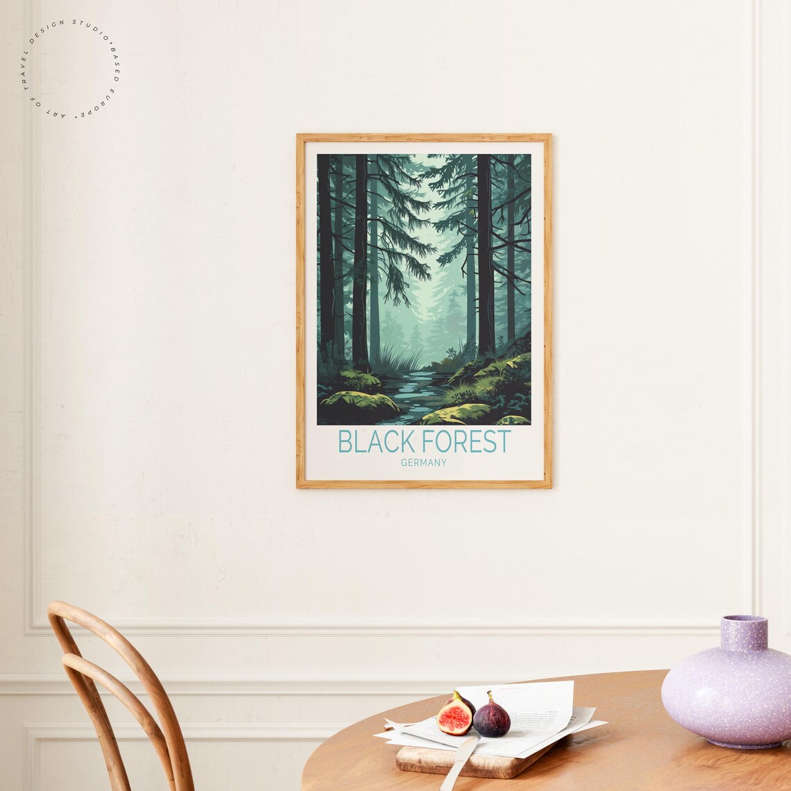 Black Forest Germany Misty Stream Mossy Rocks Forest Retreat Poster - Image 4