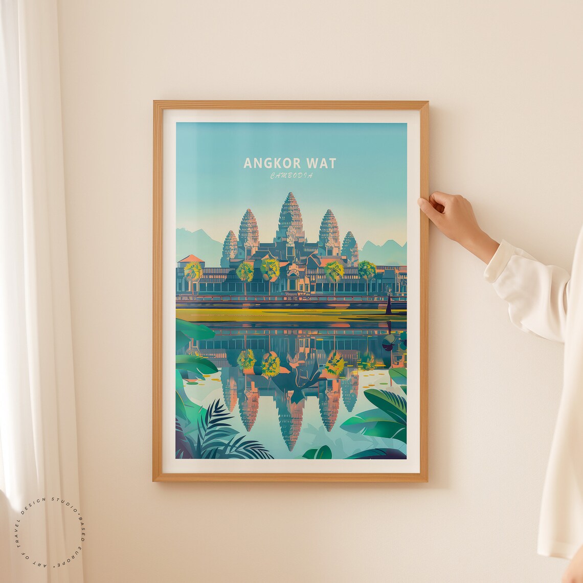 Angkor Wat Travel Poster, Cambodia Wall Art - Image 2