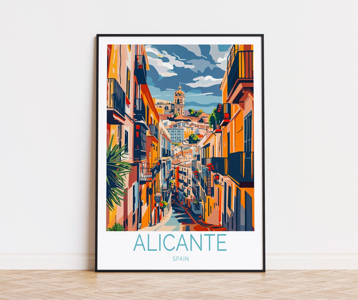 Alicante City Travel Poster Spain Wall Art Decor Spain Alicante Print City Travel Poster Birthday Gifts Personalised Present