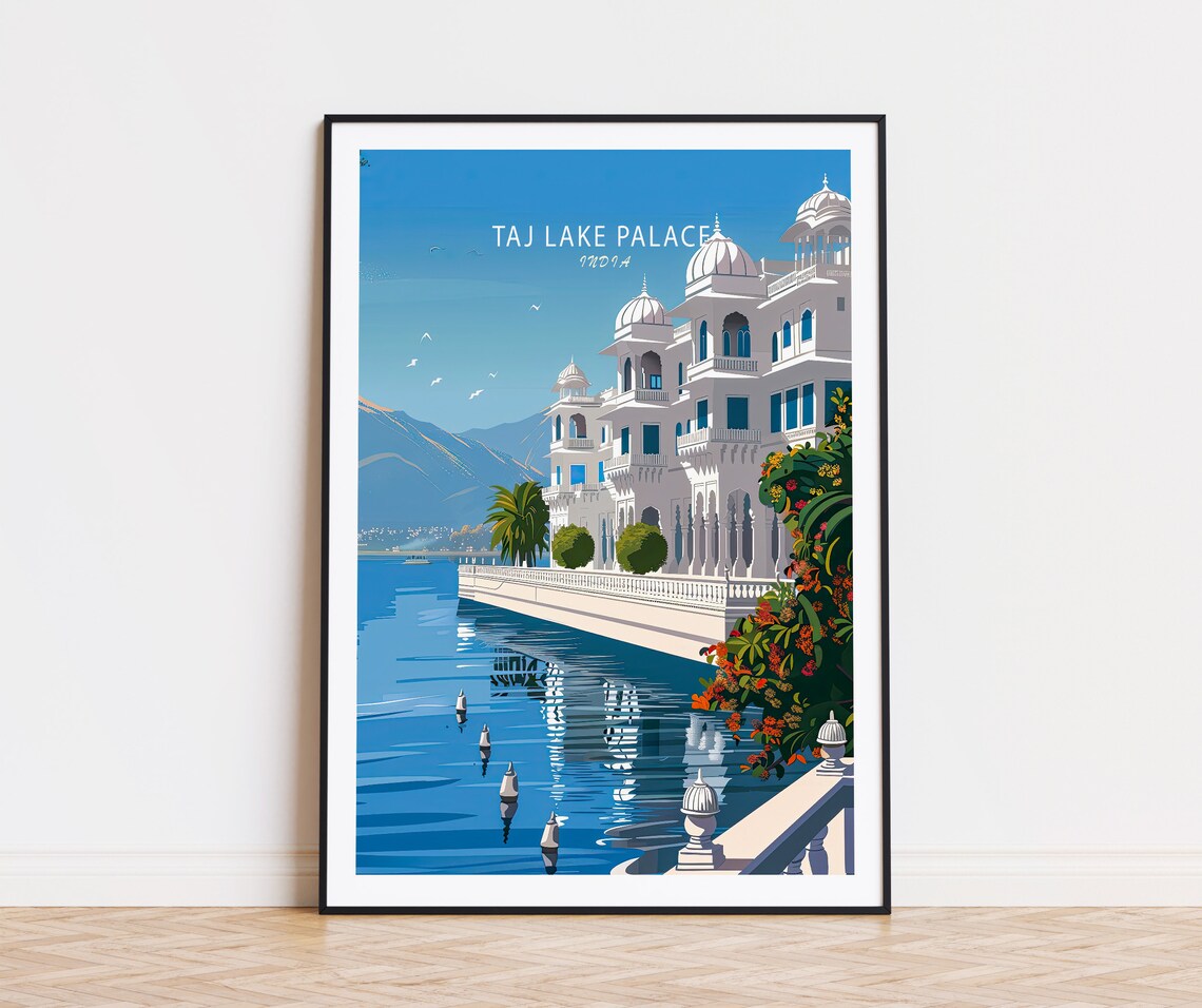 Taj Lake Palace India Lake Pichola Grand Front Facade Poster