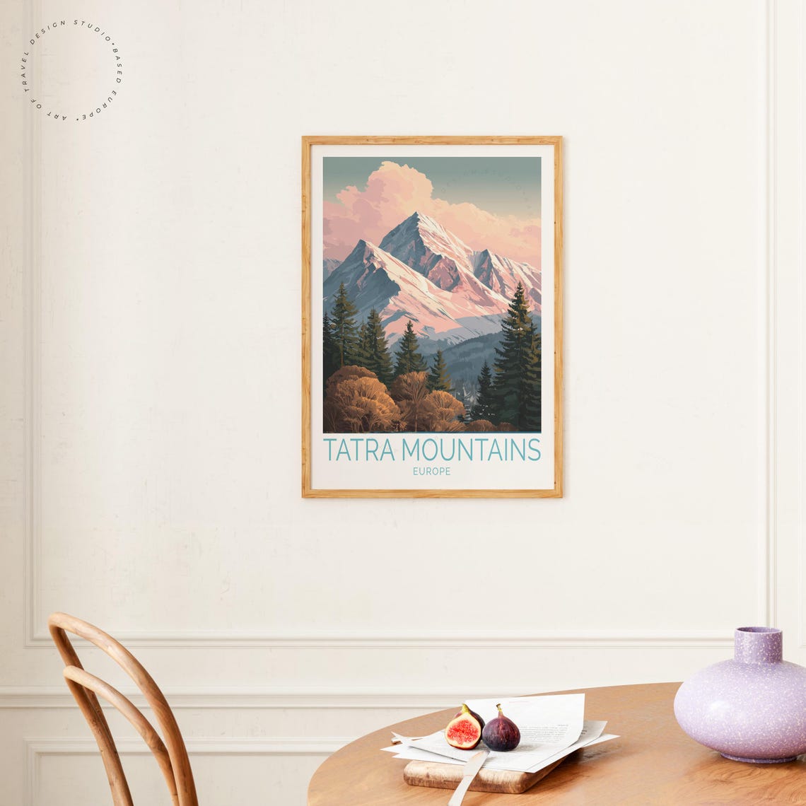 Tatra Mountains Europe Snowcapped Peak Golden Dawn Travel Poster - Image 4
