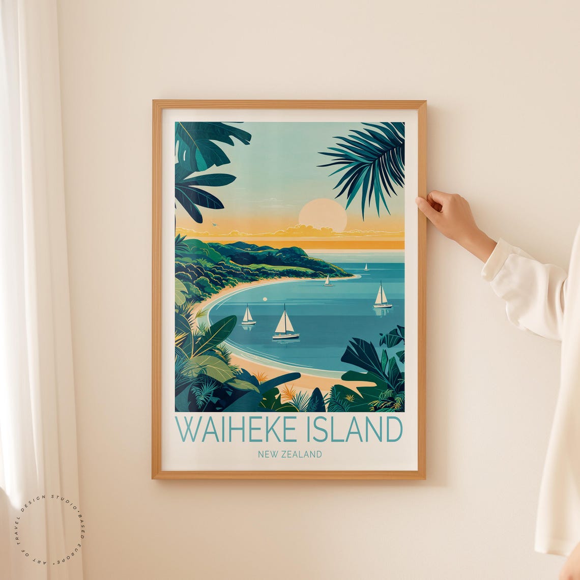 Waiheke Island New Zealand Travel Poster New Zealand Coast Print Waiheke Island Wall Art Home Decor Birthday Gifts - Image 2