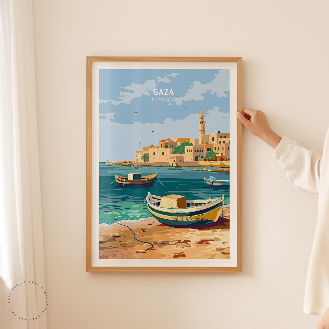 Gaza Palestinian Travel Poster, Custom Wall Art - Image 3