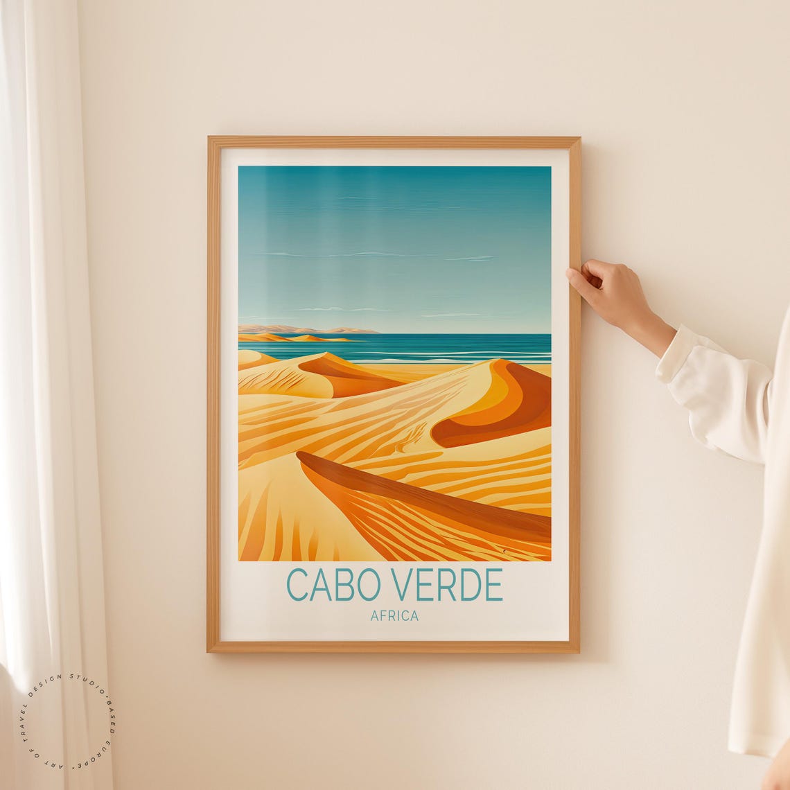 Cabo Verde Africa Desert Dunes Meet The Atlantic Ocean Poster - Image 2