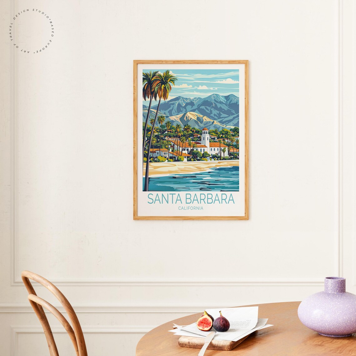 Santa Barbara Travel Poster, Coastal Wall Art Print - Image 4