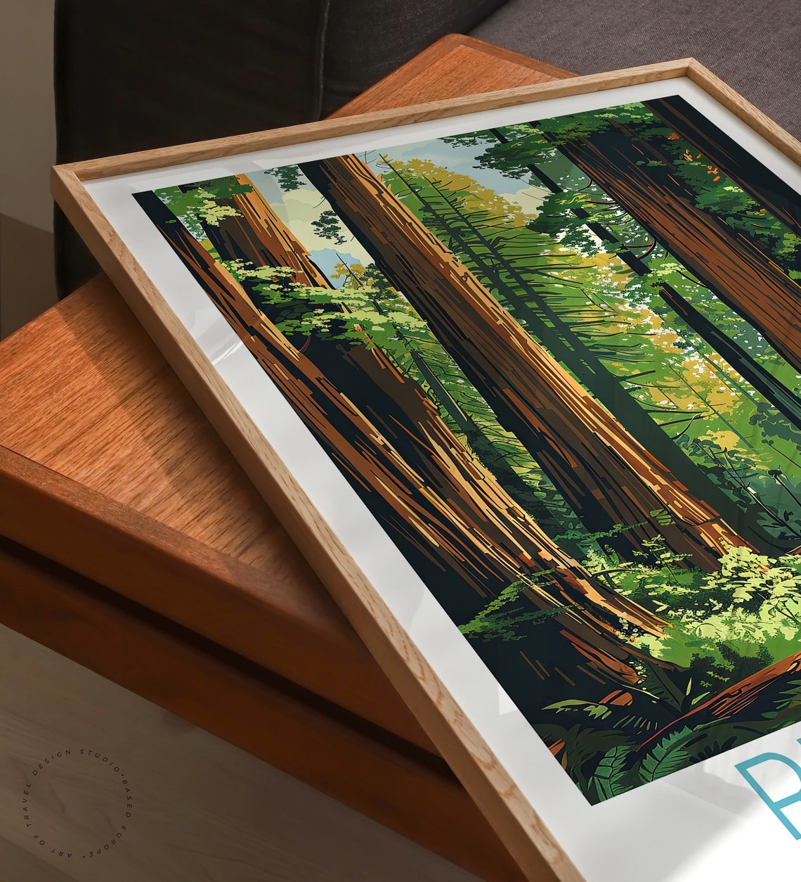 Redwood Travel Poster National Park Redwood Print California Wall Art Custom Travel Poster Home Decor Birthday Gifts - Image 3