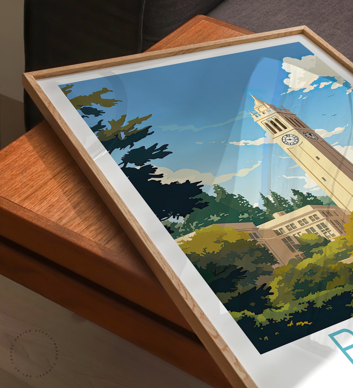Berkeley California Campanile Clock Tower University Campus Poster - Image 3