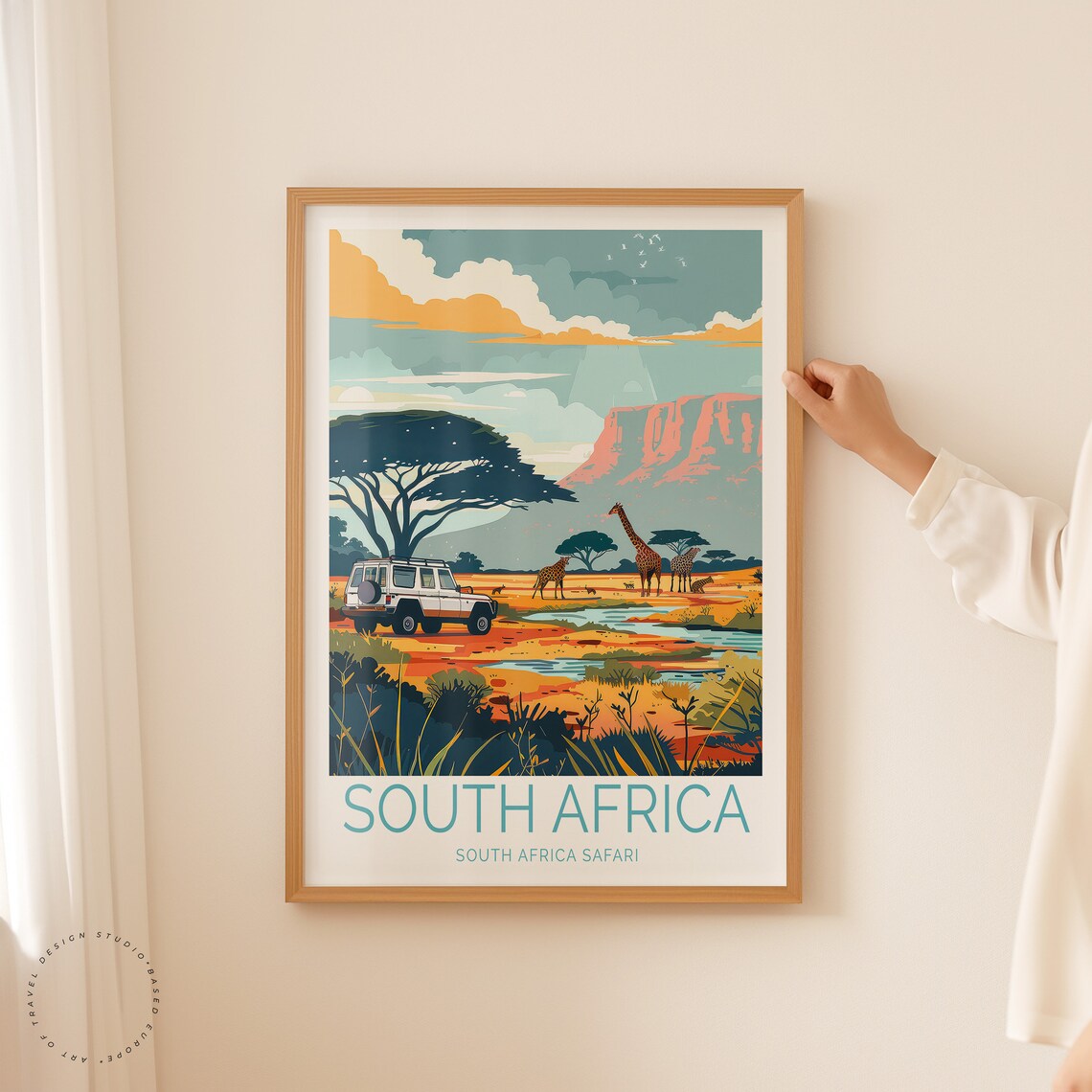 South Africa Travel Poster, Southern Africa Safari - Image 2