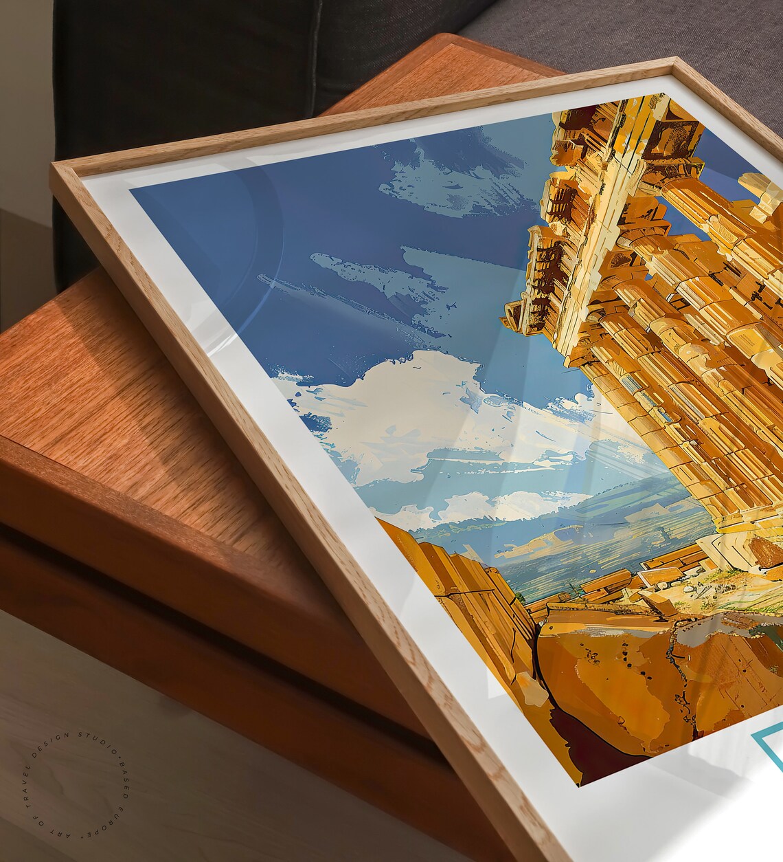 Baalbek Lebanon Roman Temple Columns Ancient Ruins Travel Poster - Image 3