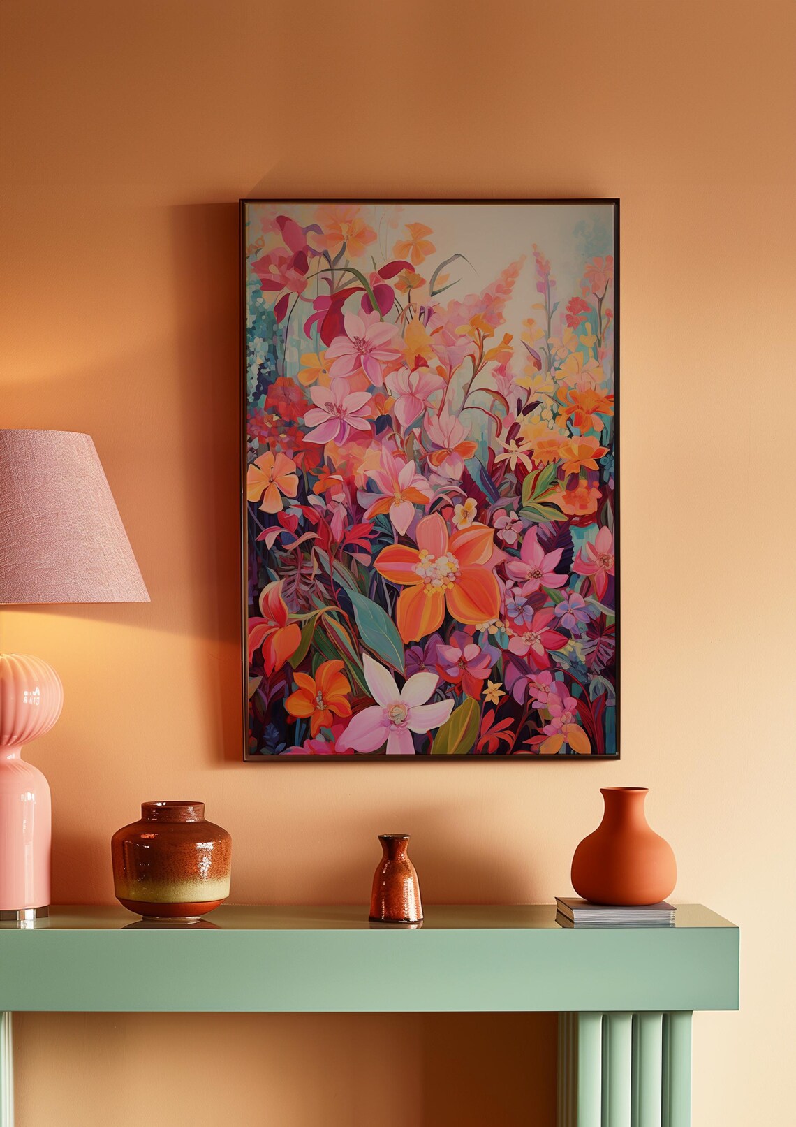 Colorful Wildflower Meadow Lush Botanical Summer Garden Art Poster - Image 3