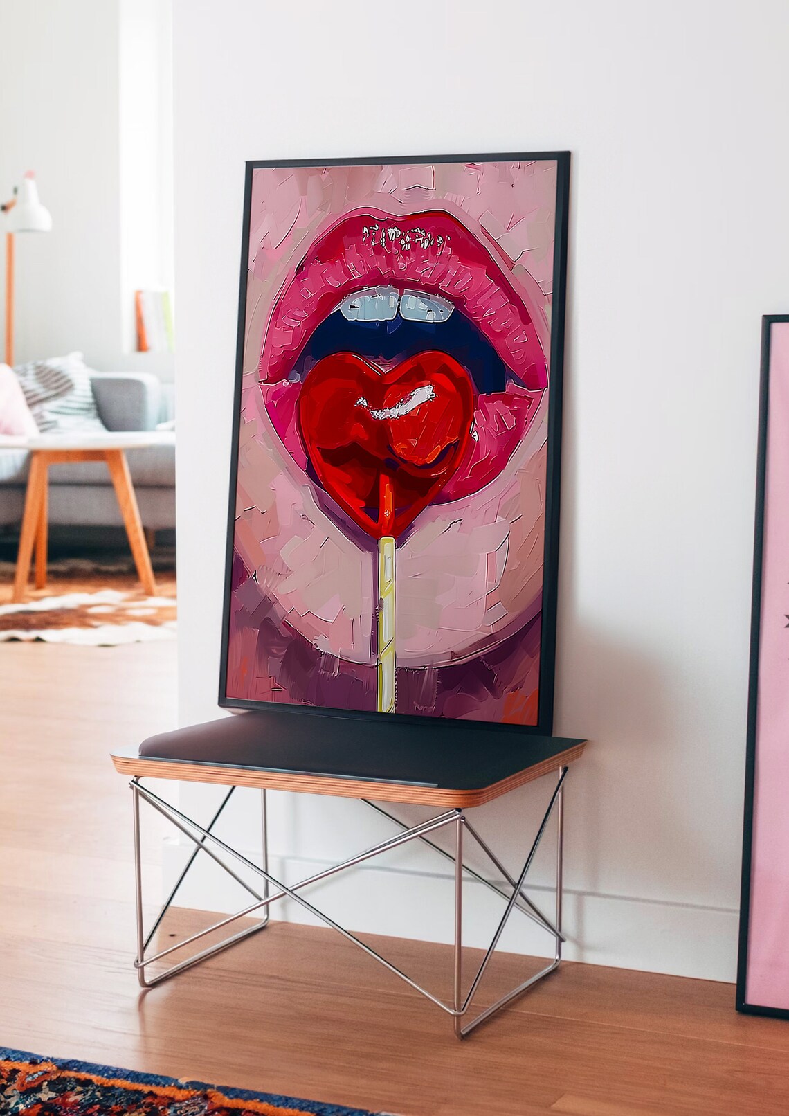 Lollipop Heart Pop Art Print, Maximalist Decor - Image 4