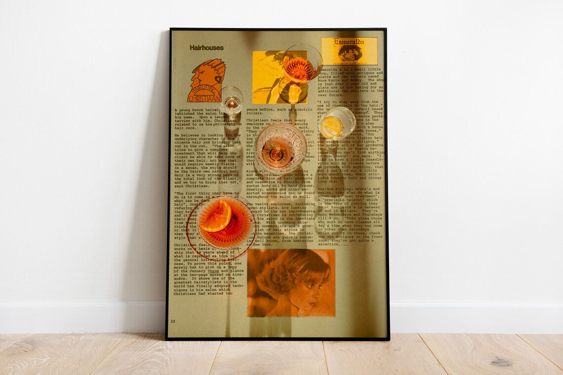 Retro Newspaper Typography Print, 70s Psychedelic Poster - Image 3
