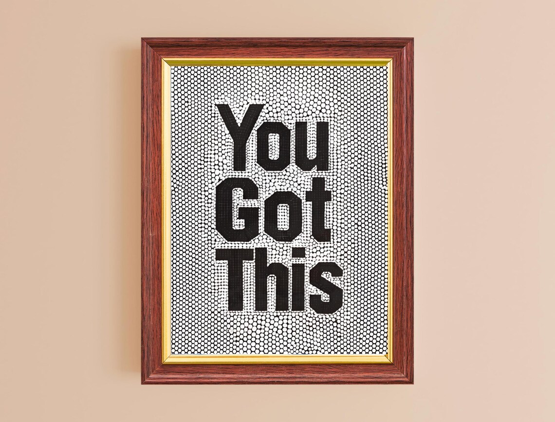 You Got This Motivational Mosaic Lettering Positive Affirmation Poster - Image 2