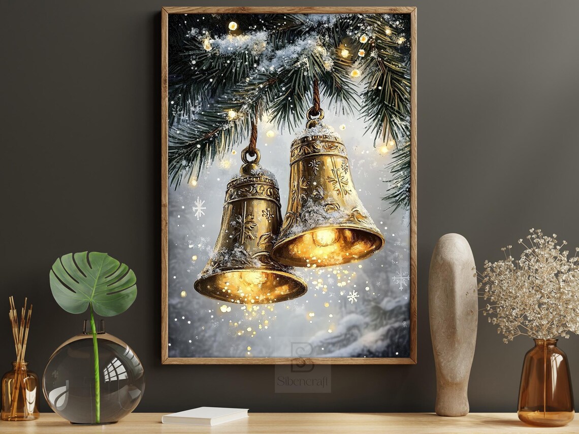 Vintage Jingle Bells Christmas Holiday Poster - Image 6