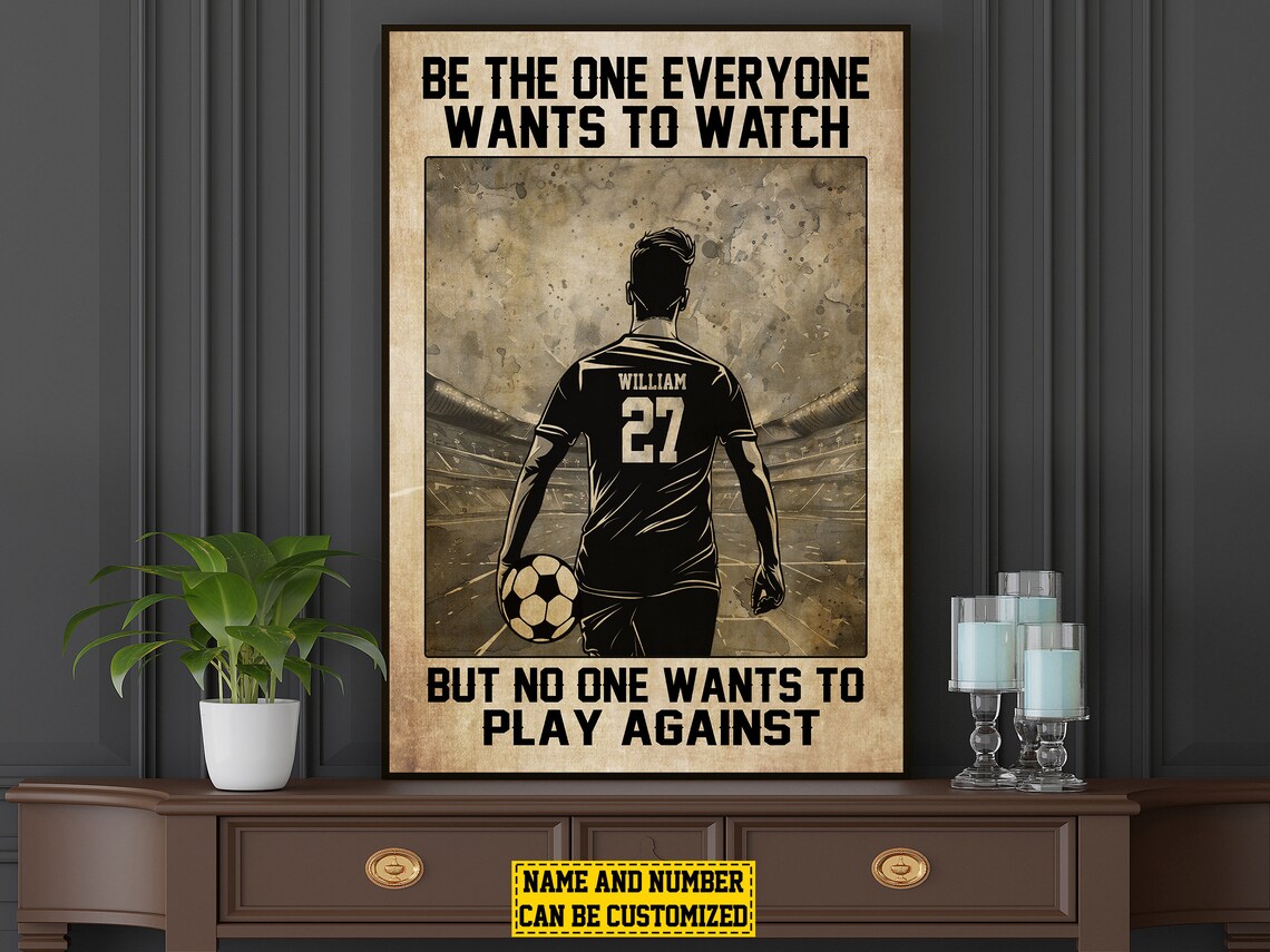 Personalized Soccer Motivation Poster Print for Boys - Image 4