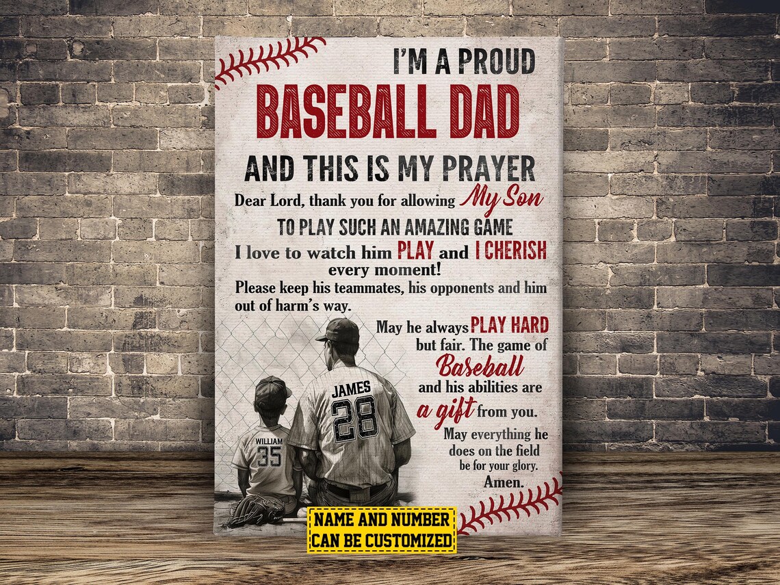 Baseball Dad And Son Personalized Gift For Boy - Image 2