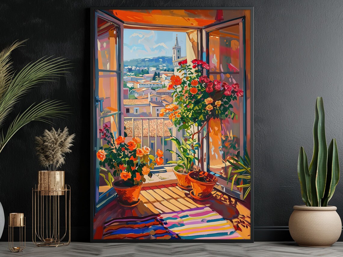 Matisse Flower Pots On The Balcony, Botanical Print - Image 3