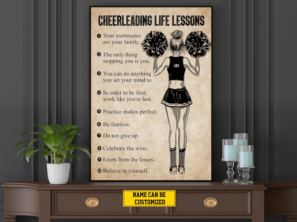 Personalized Cheerleading Life Lessons Art Print - Image 5