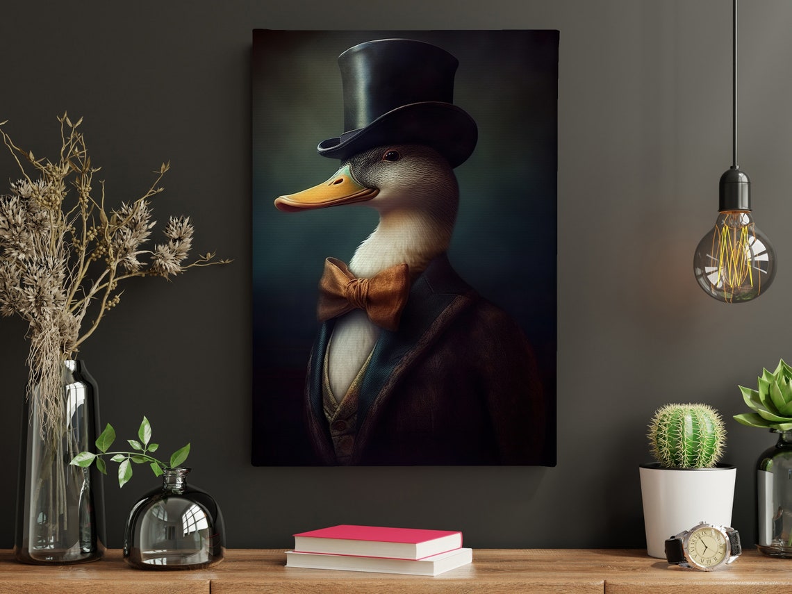 Dapper Duck Gentleman Portrait In Top Hat And Bow Tie Animal Poster - Image 5