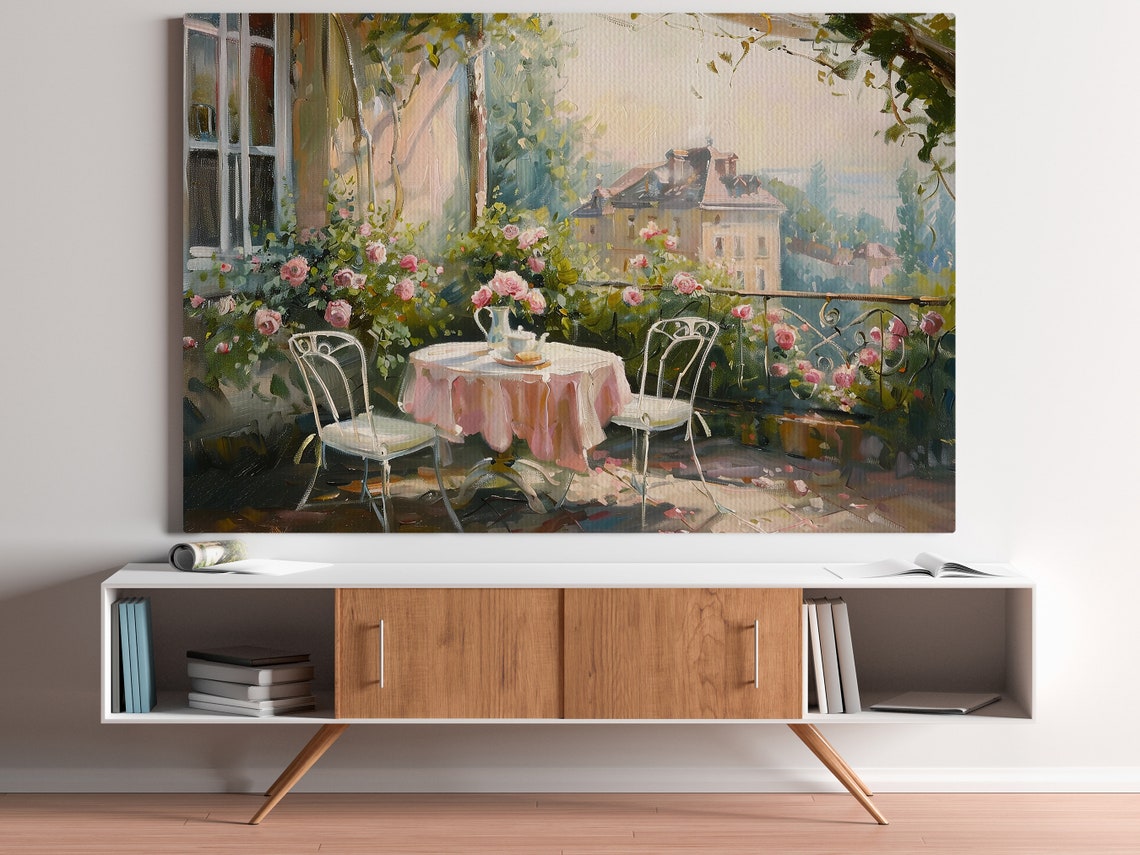 Vintage Flowers Garden Painting Flowers Art Print Cottage Flowers Flowers Garden Poster Flowers Wall Art - Image 2
