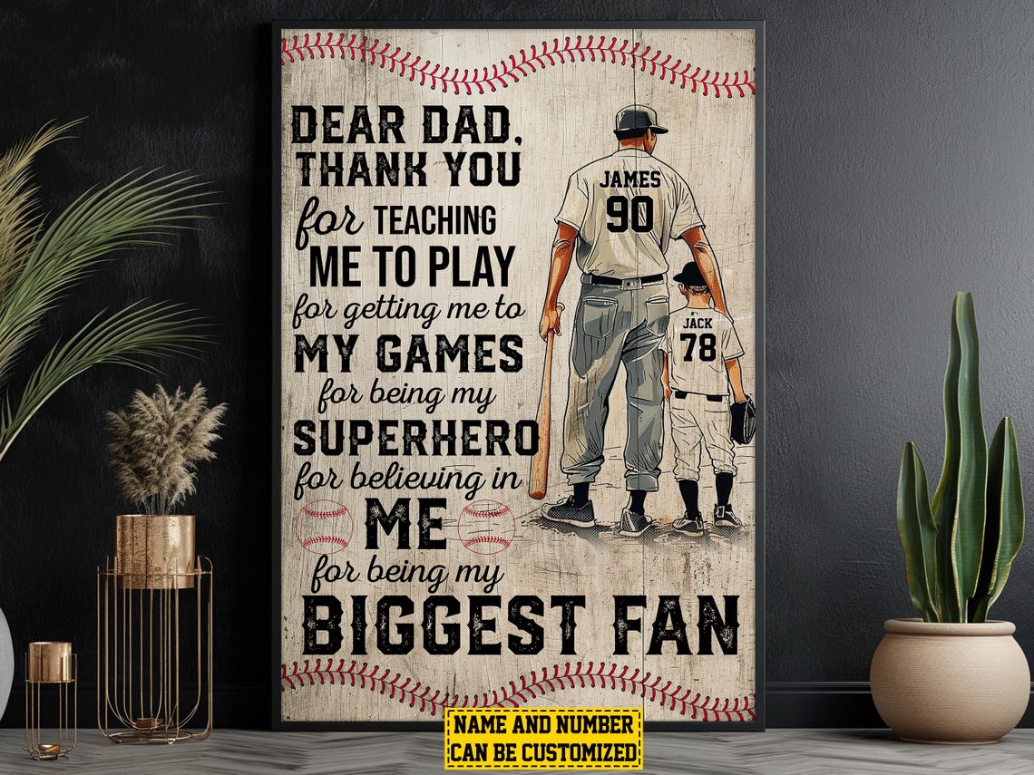 Baseball Dad Personalized Gift for Dad - Image 5
