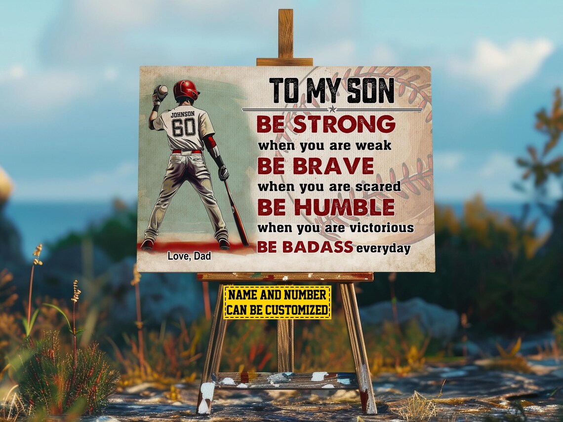 Baseball To My Son Personalized Gift for Boy Son - Image 2