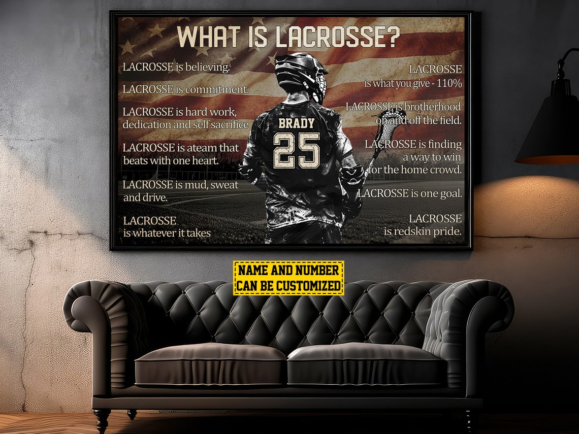 What Is Lacrosse Personalized Print Lacrosse Poster Print Lacrosse Gift For Boy Man - Image 2
